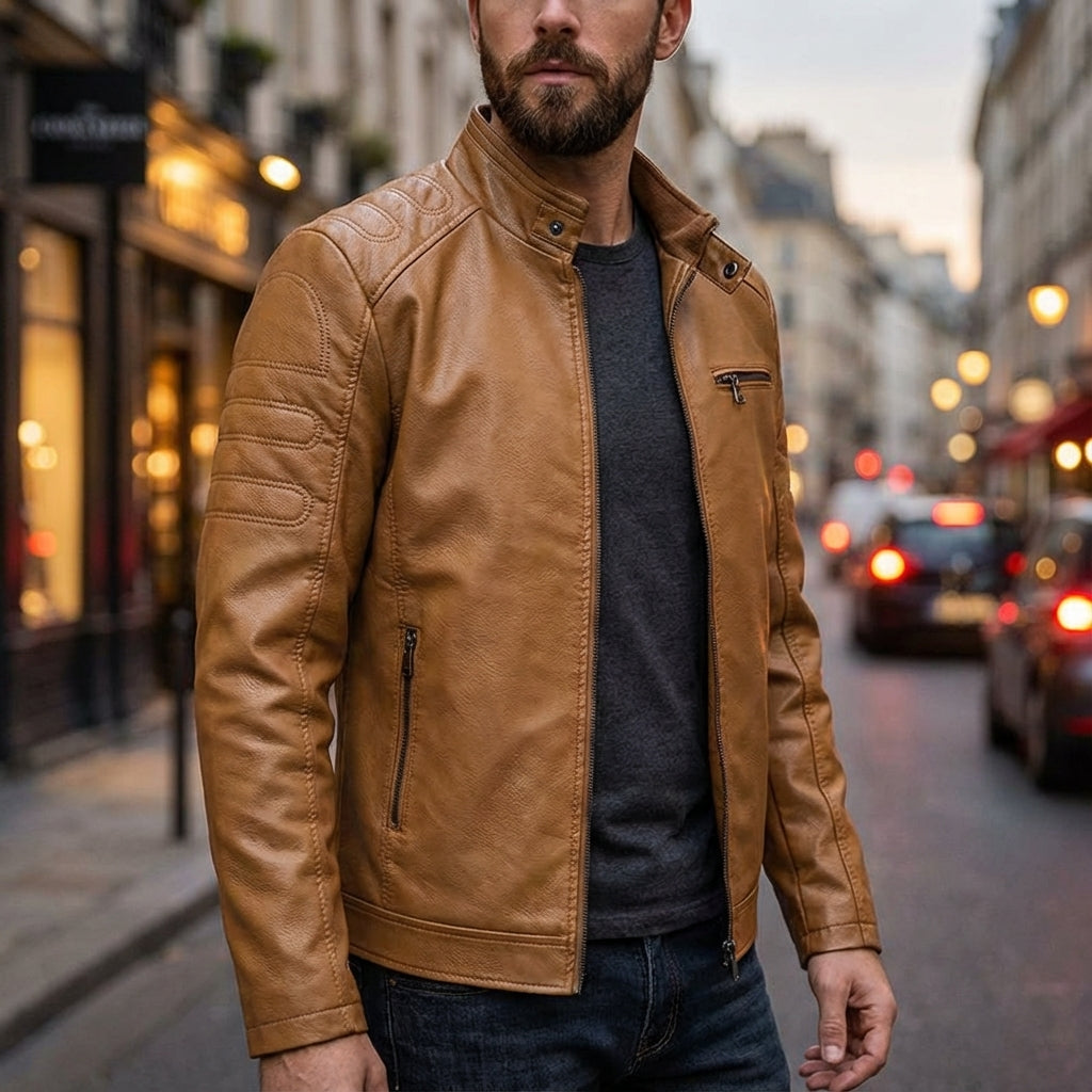 JAMES ™ | Men's Moto-Style Zip Jacket