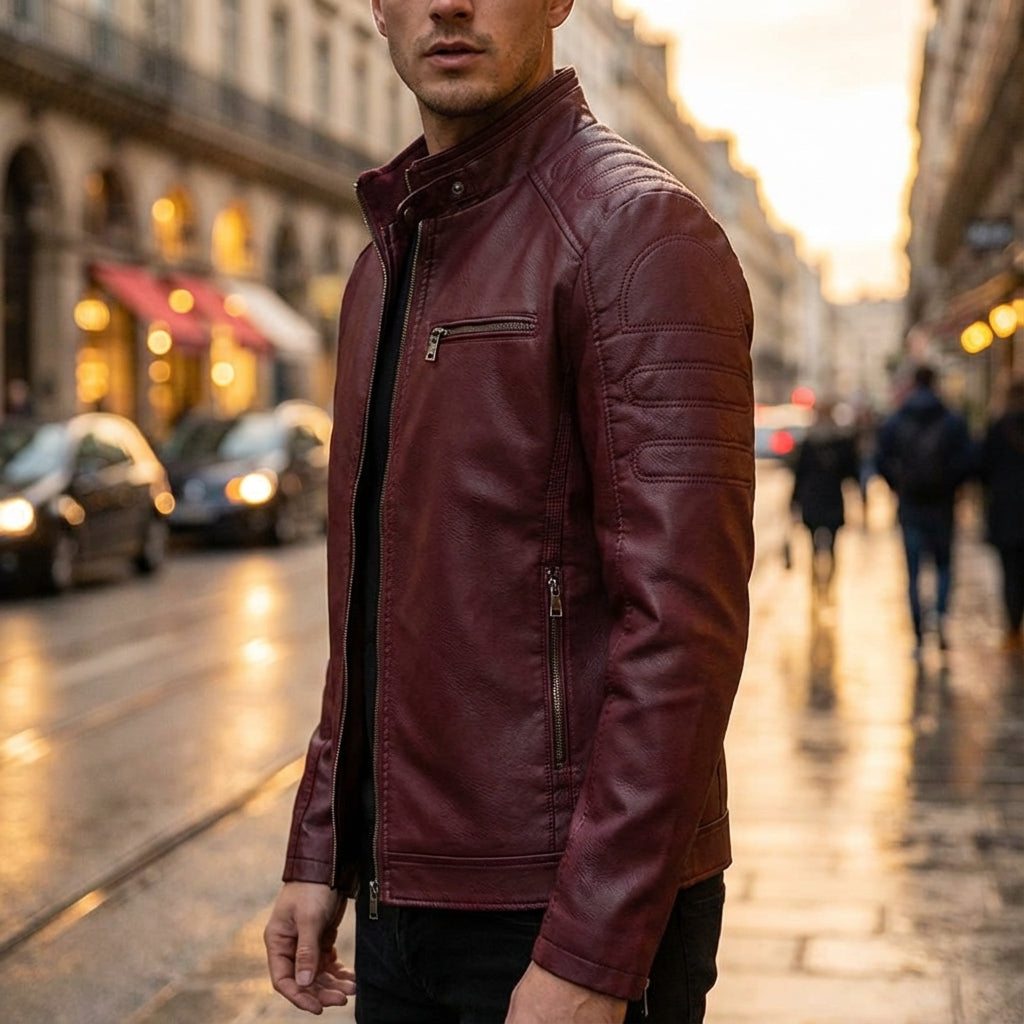 JAMES ™ | Men's Moto-Style Zip Jacket