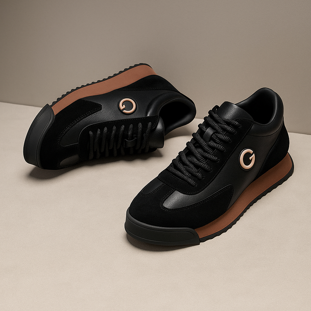 JAMES™ | Men's Suede-Panel Leather Sneaker
