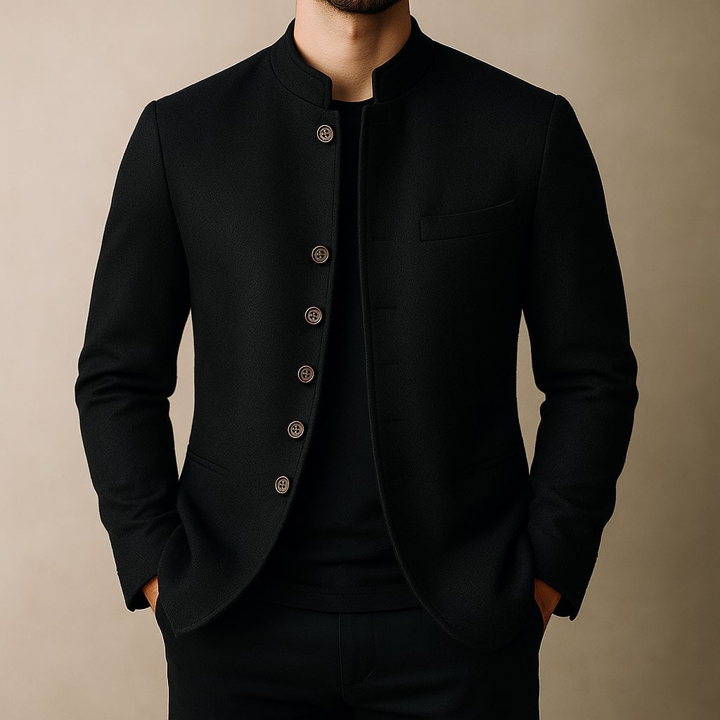 JAMES™ | WOOL JACKET WITH STRAIGHT COLLAR
