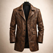 JAMES ™ | Men's Structured Leather Panel Coat