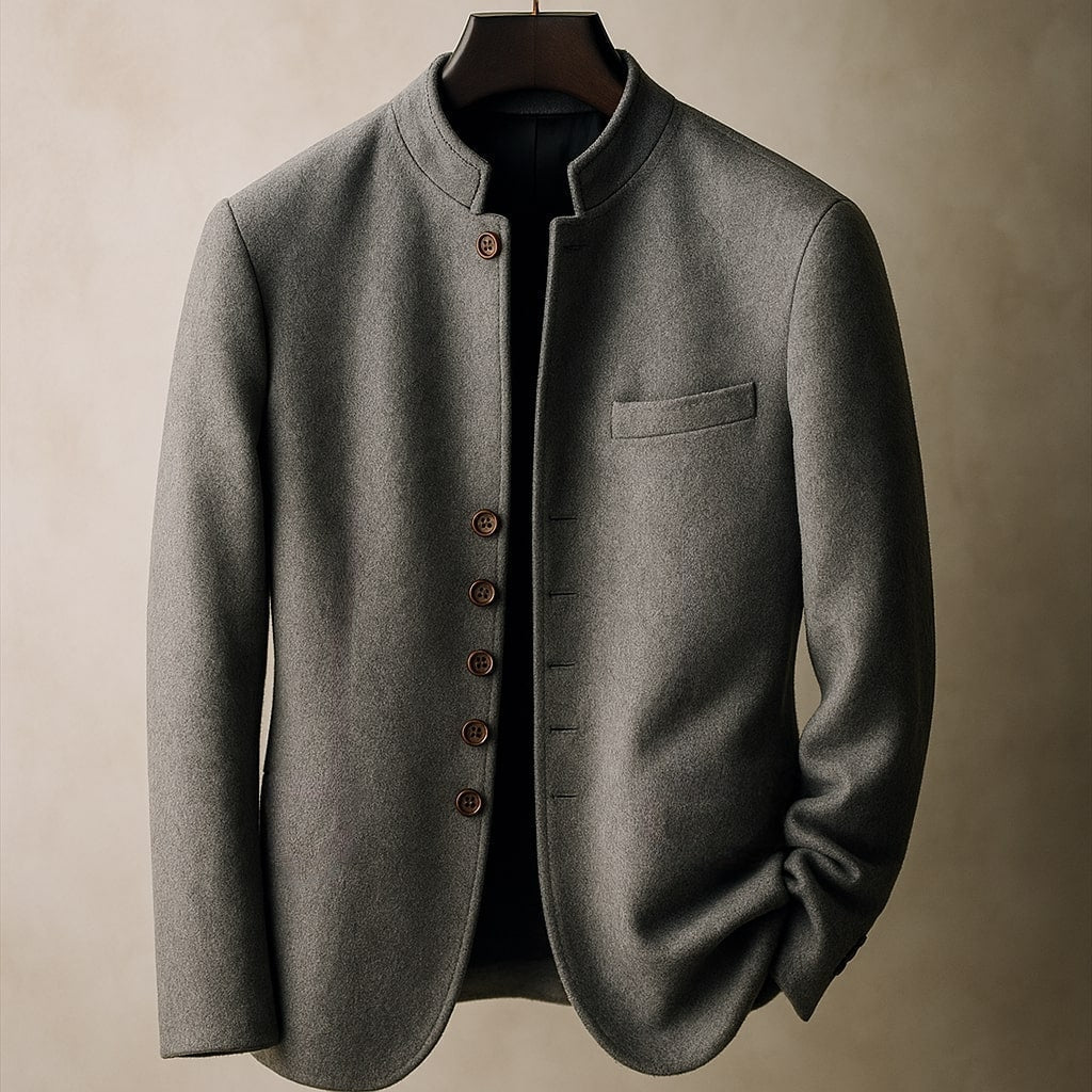 JAMES™ | WOOL JACKET WITH STRAIGHT COLLAR