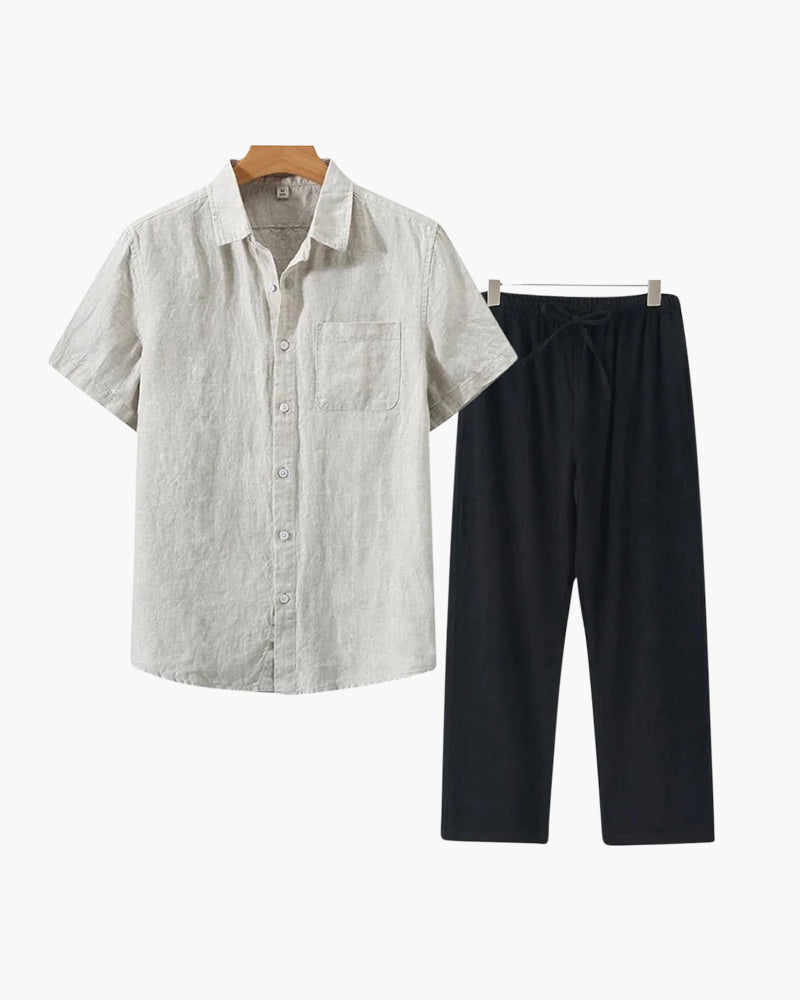 JAMES™ | Short-sleeve linen set
