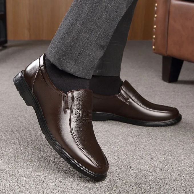 JAMES™ | Men's Semi-Gloss Leather Loafer