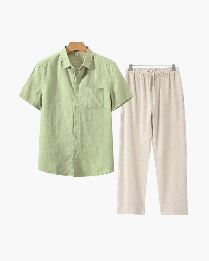 JAMES™ | Short-sleeve linen set