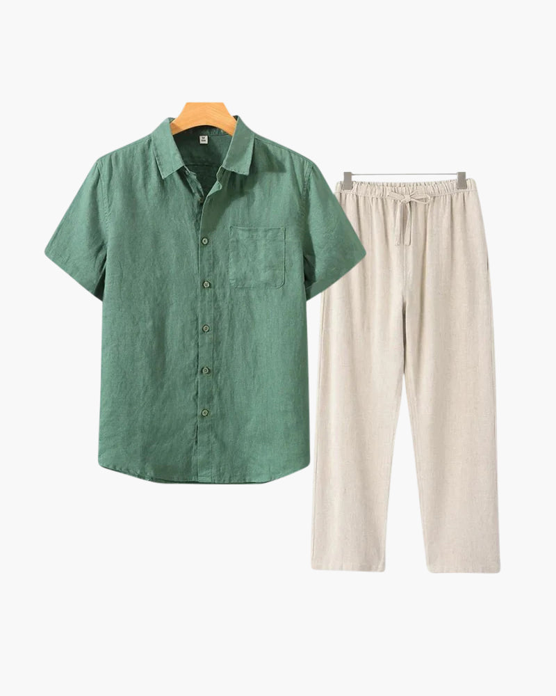 JAMES™ | Short-sleeve linen set
