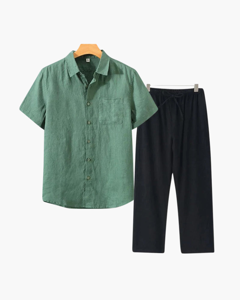 JAMES™ | Short-sleeve linen set