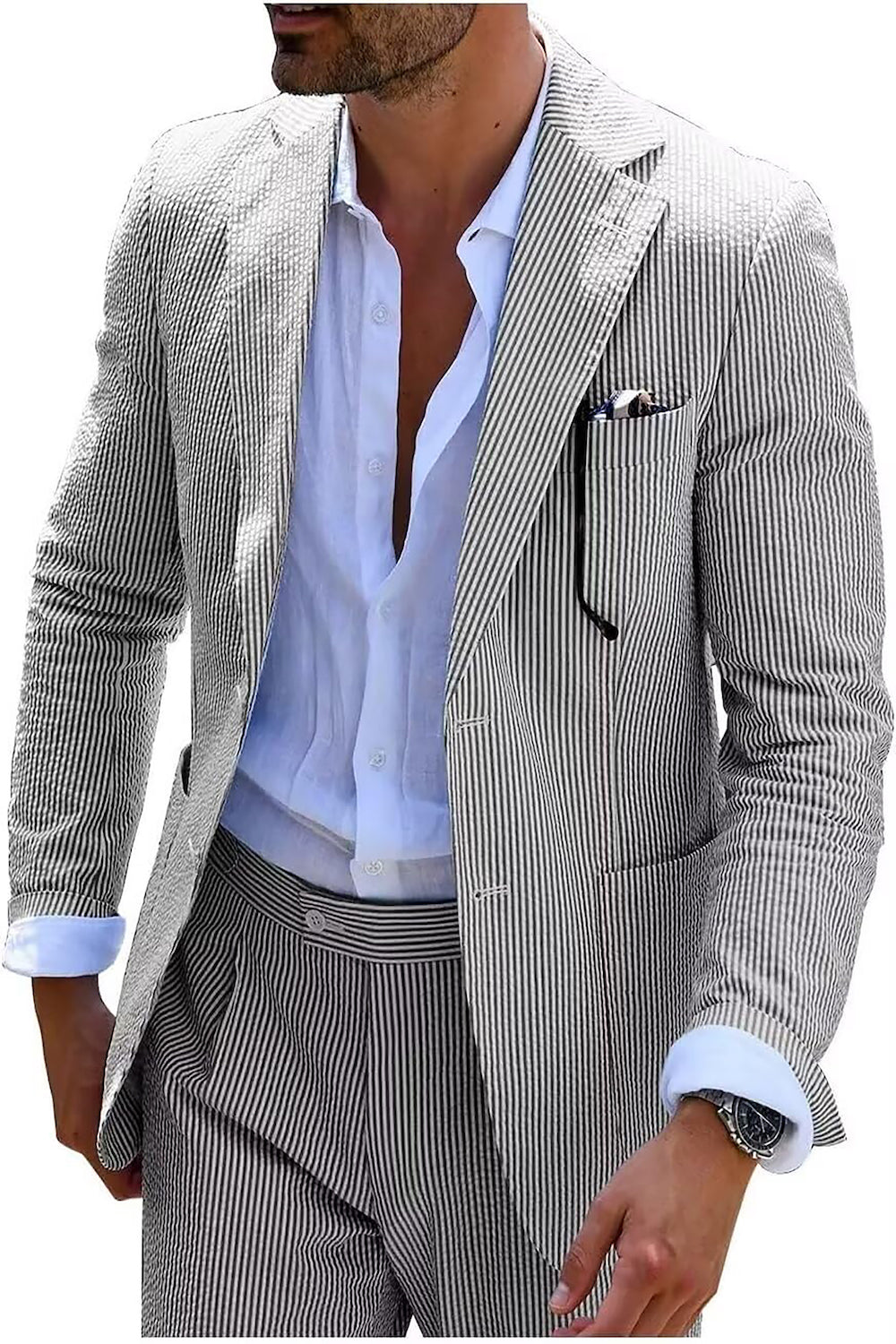 JAMES | Striped Summer Suit (Trousers + Jacket)
