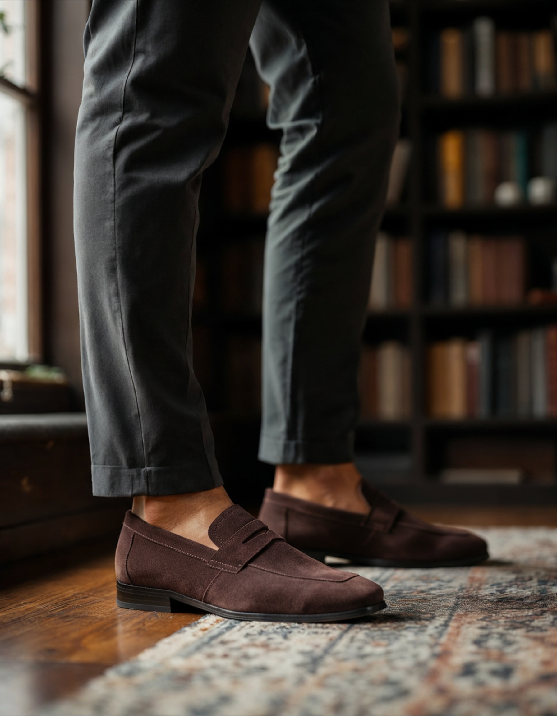 JAMES™ | Suede penny loafers