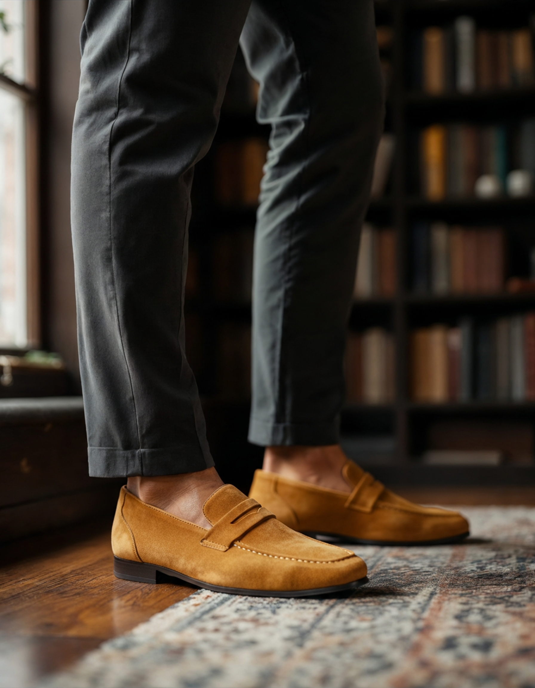 JAMES™ | Suede penny loafers