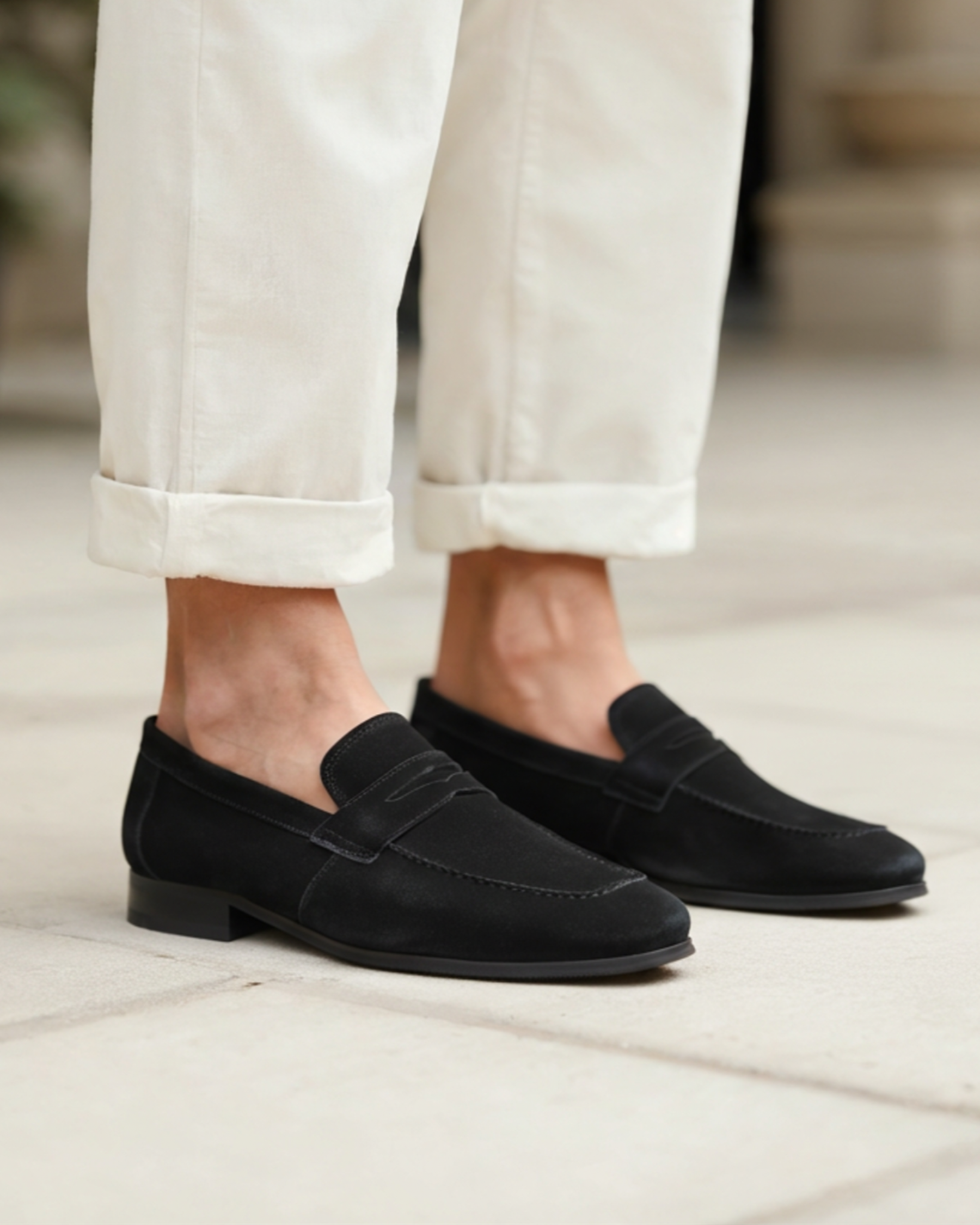 JAMES™ | Suede penny loafers