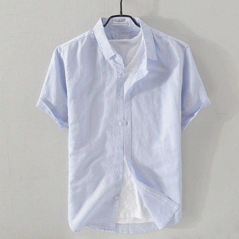 JAMES™ | Men's Linen-Cotton Short-Sleeve Shirt