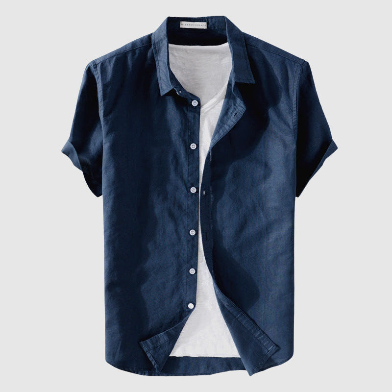JAMES™ | Men's Linen-Cotton Short-Sleeve Shirt