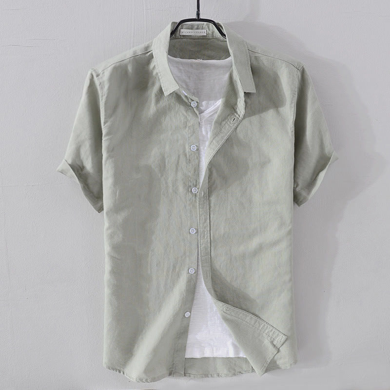 JAMES™ | Men's Linen-Cotton Short-Sleeve Shirt