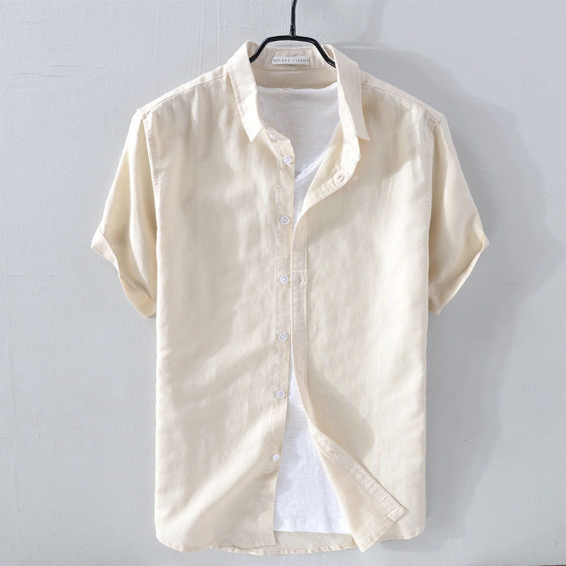 JAMES™ | Men's Linen-Cotton Short-Sleeve Shirt