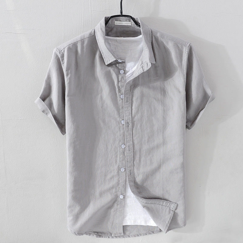 JAMES™ | Men's Linen-Cotton Short-Sleeve Shirt