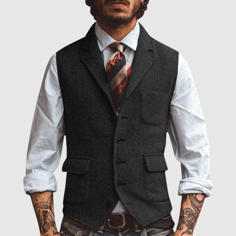 JAMES ™ | Men's Herringbone Waistcoat