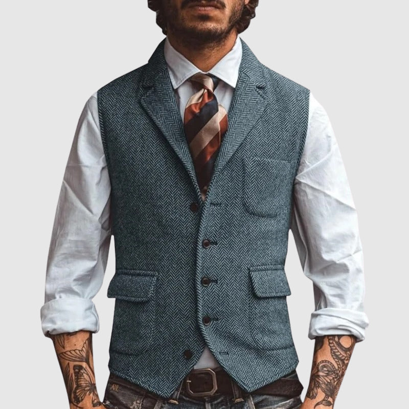 JAMES ™ | Men's Herringbone Waistcoat