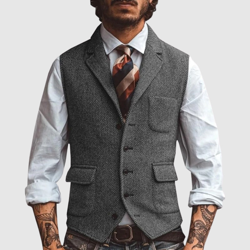 JAMES ™ | Men's Herringbone Waistcoat