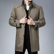 JAMES ™ | Men's Stand Collar Zip-Front Business Coat