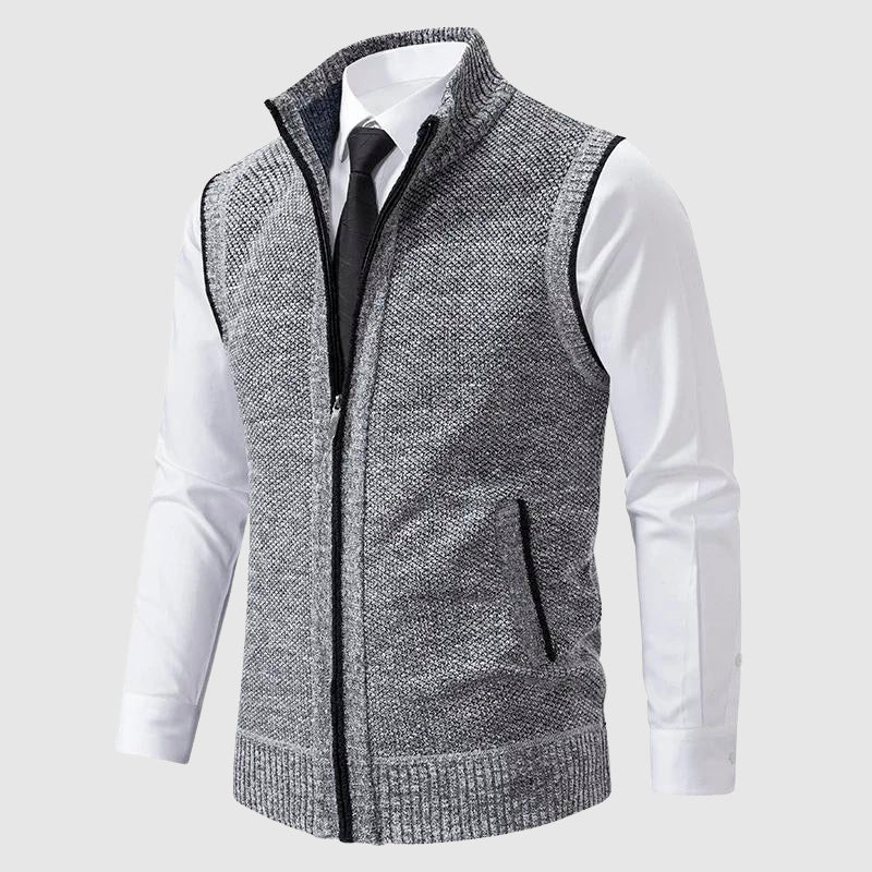 JAMES™ | Men's Wool Blend Zip-Up Sweater Vest