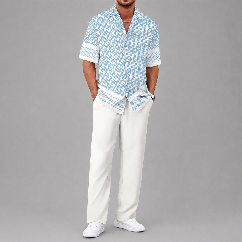 JAMES™ | Men's Geometric Two-Piece Set