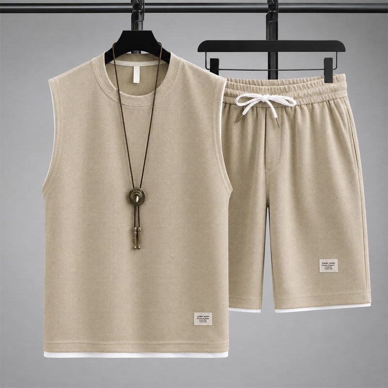 JAMES™ | Men's Waffle Knit Sleeveless Lounge Set