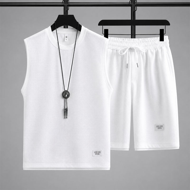 JAMES™ | Men's Waffle Knit Sleeveless Lounge Set