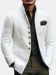 JAMES™ | Men's Gold-Button Knit Blazer