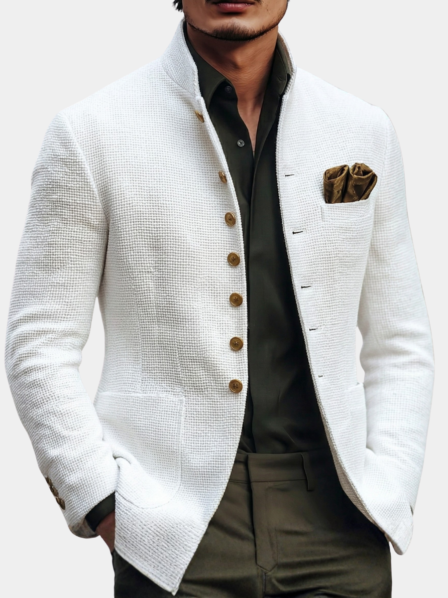JAMES™ | Men's Gold-Button Knit Blazer