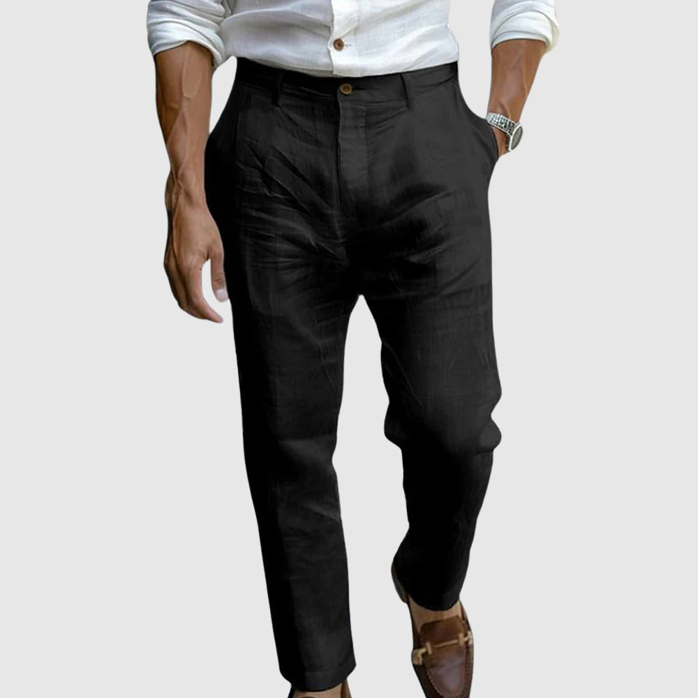 JAMES™ | Men's Pleated Linen Trousers