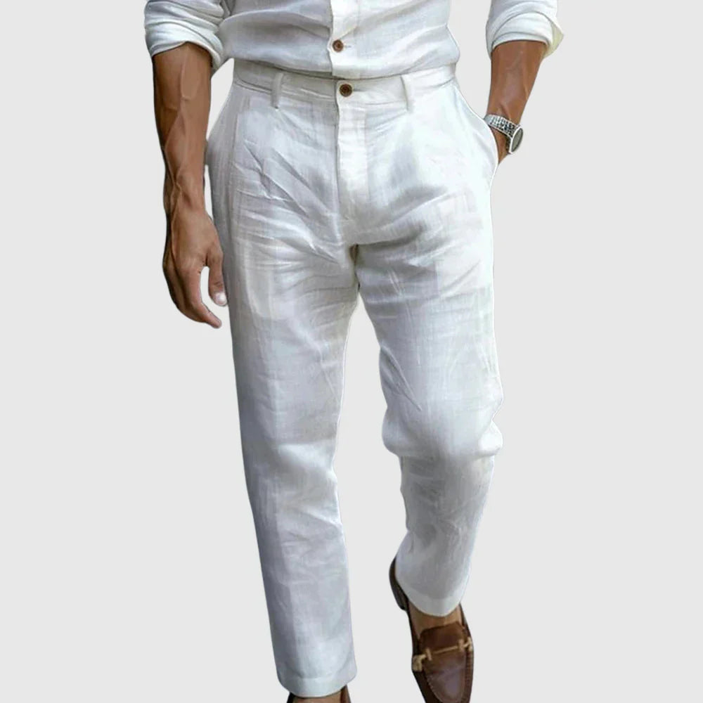 JAMES™ | Men's Pleated Linen Trousers