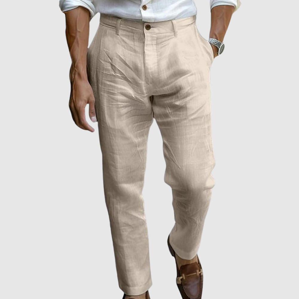 JAMES™ | Men's Pleated Linen Trousers