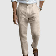 JAMES™ | Men's Pleated Linen Trousers