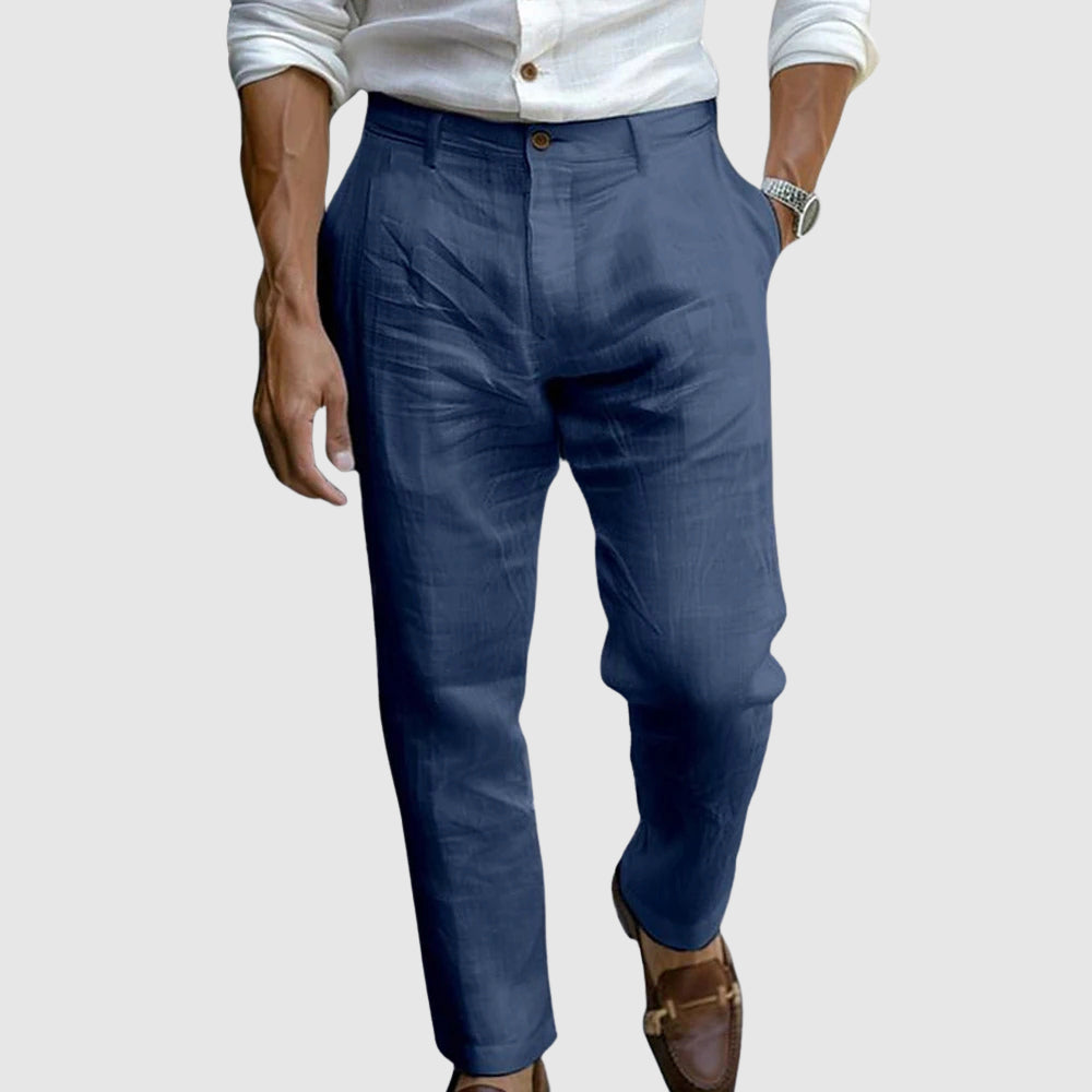 JAMES™ | Men's Pleated Linen Trousers