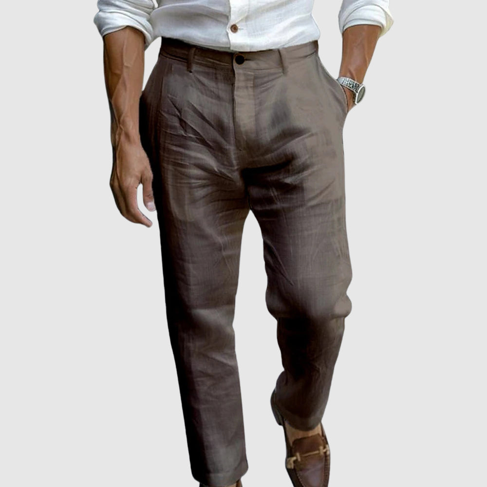 JAMES™ | Men's Pleated Linen Trousers