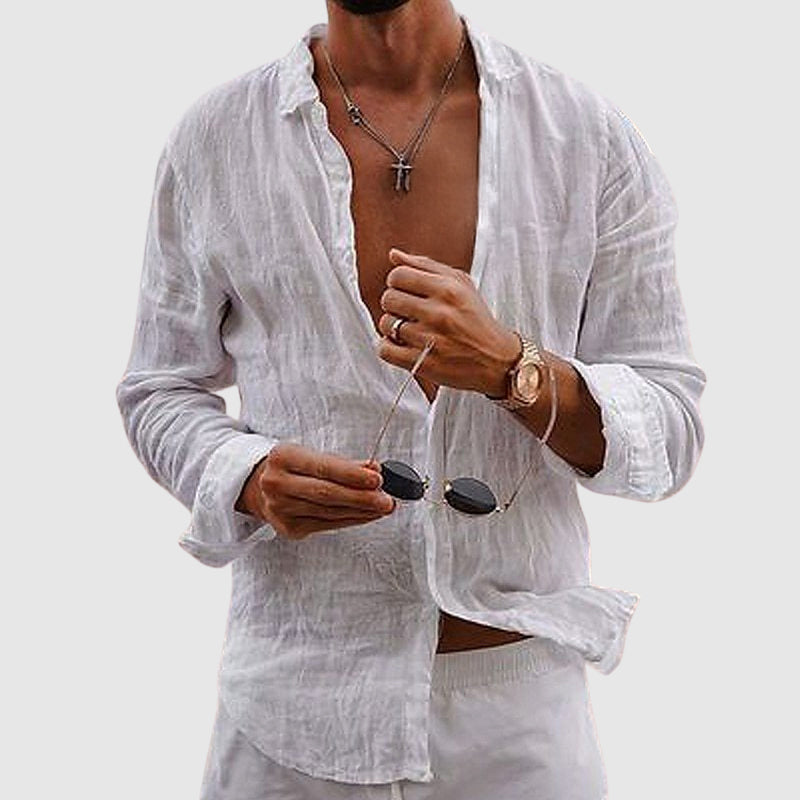 JAMES™ | Button-Down Linen Shirt