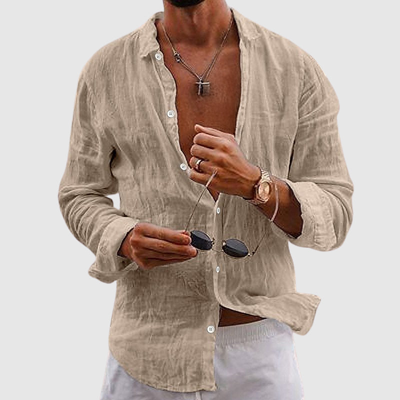JAMES™ | Button-Down Linen Shirt