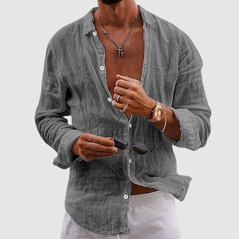 JAMES™ | Button-Down Linen Shirt