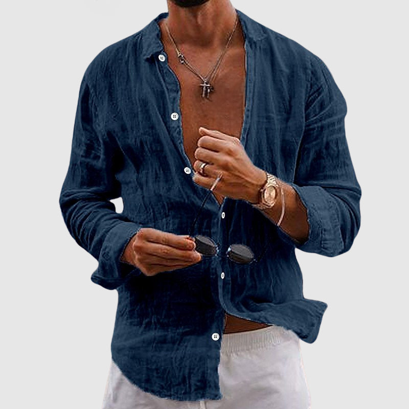 JAMES™ | Button-Down Linen Shirt