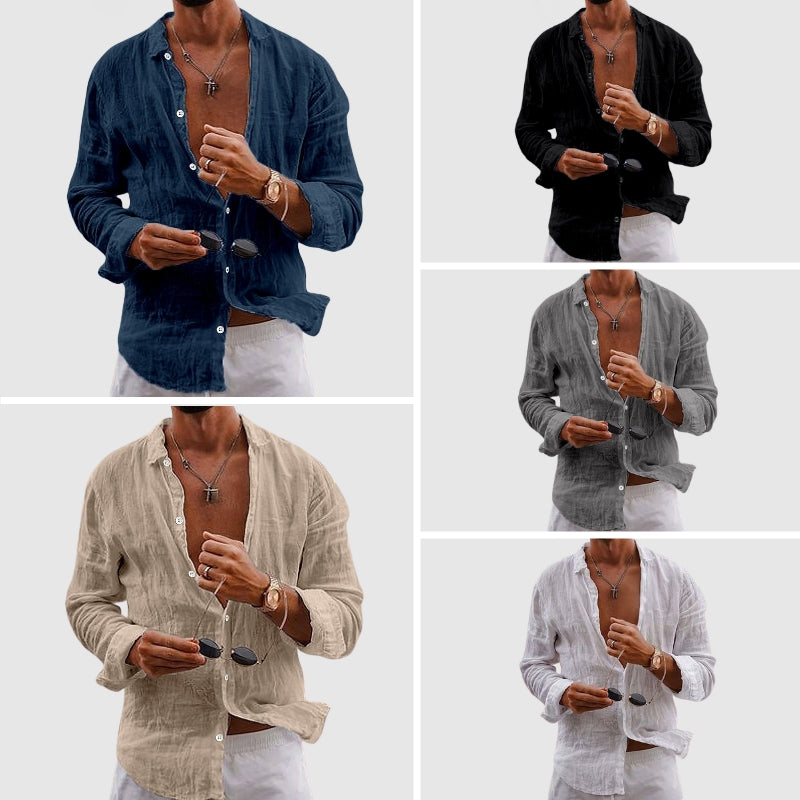 JAMES™ | Button-Down Linen Shirt