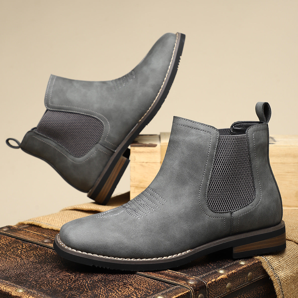 JAMES™ | MENS LEATHER ANKLE BOOTS