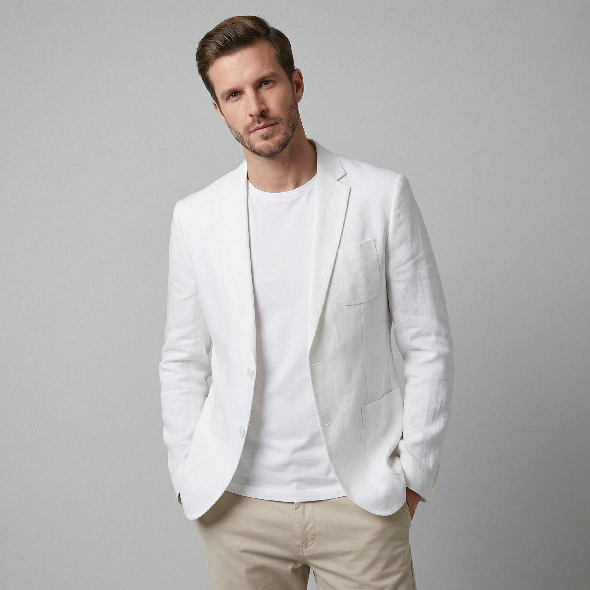 JAMES™ | Men's Two-Button Linen Blazer