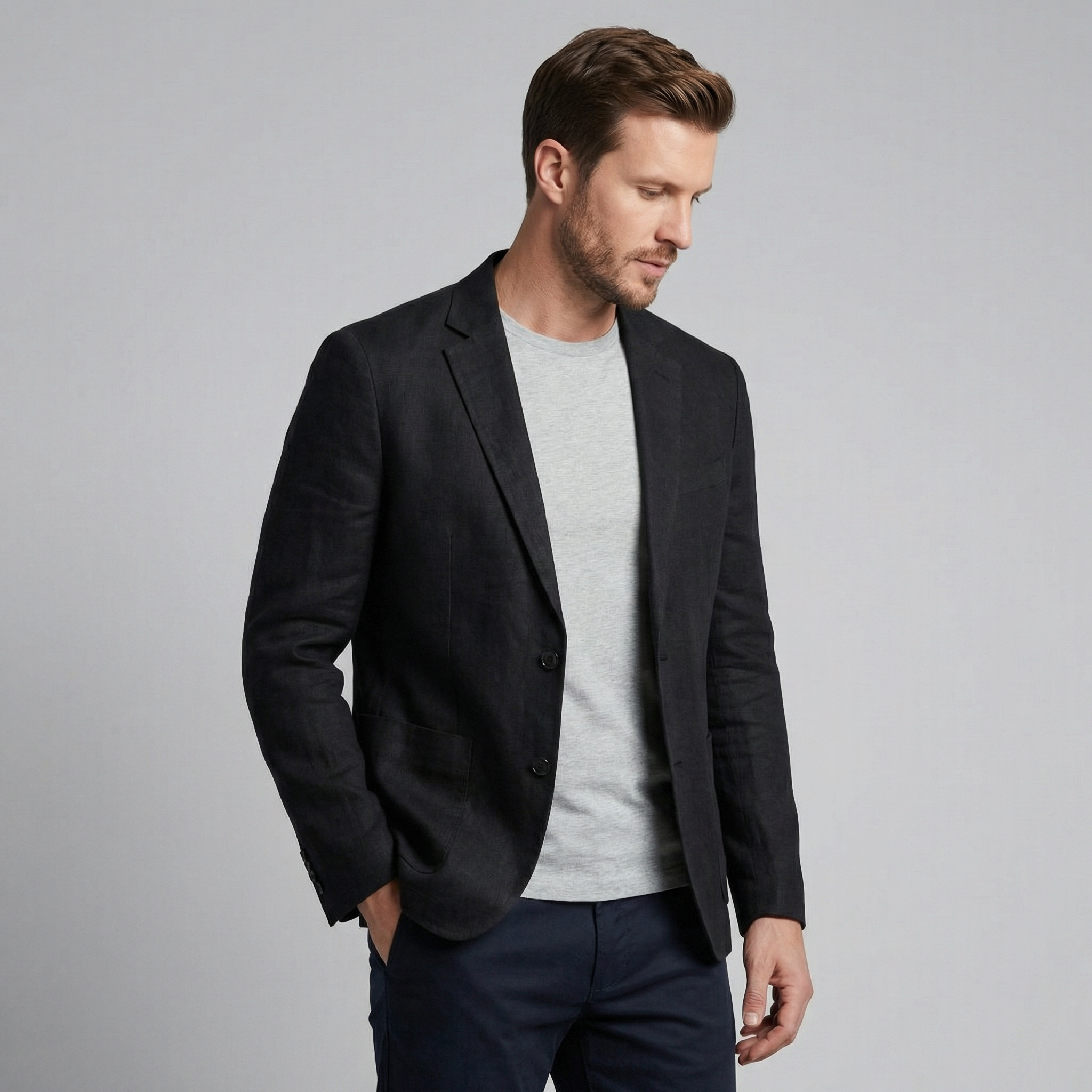 JAMES™ | Men's Two-Button Linen Blazer