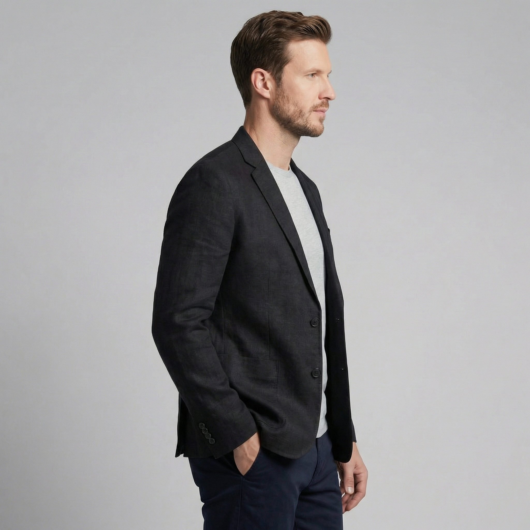 JAMES™ | Men's Two-Button Linen Blazer