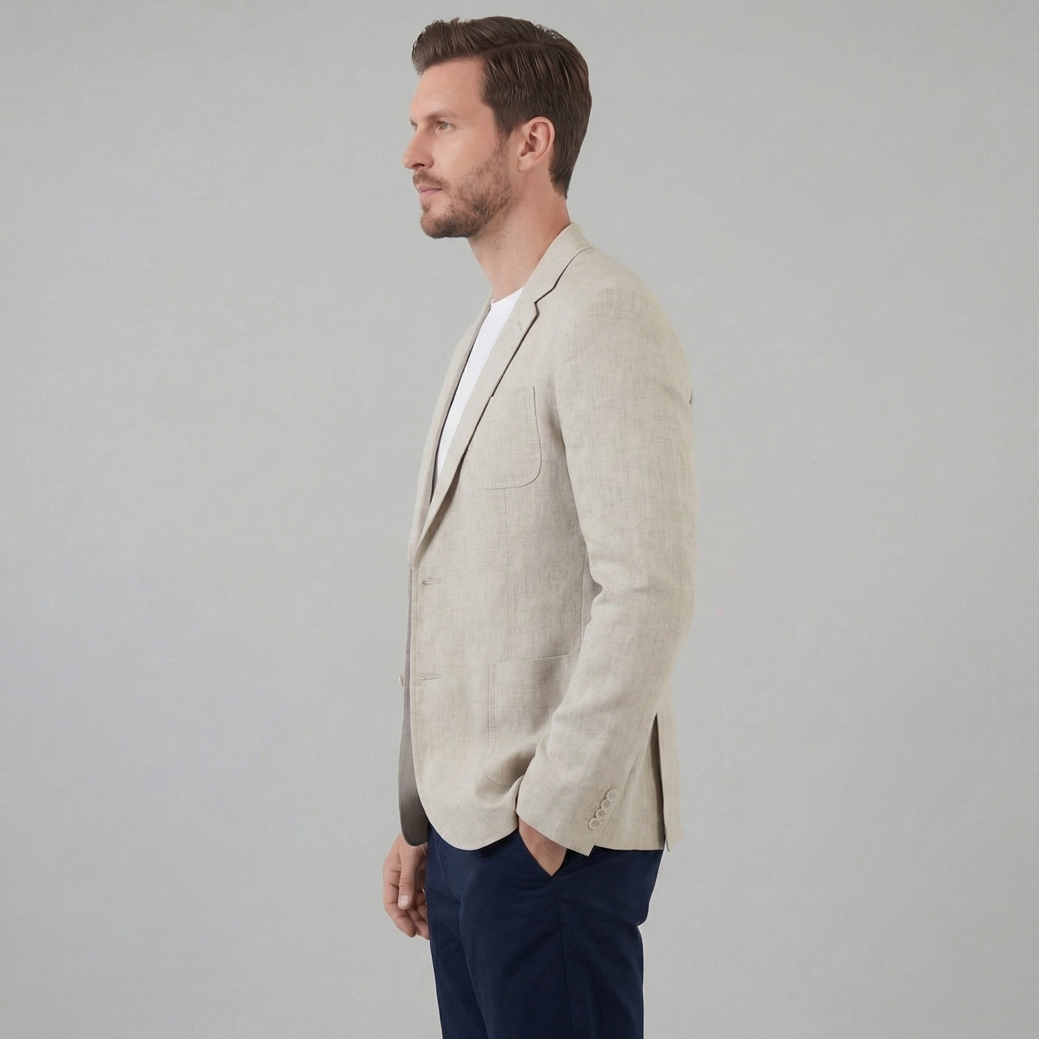 JAMES™ | Men's Two-Button Linen Blazer