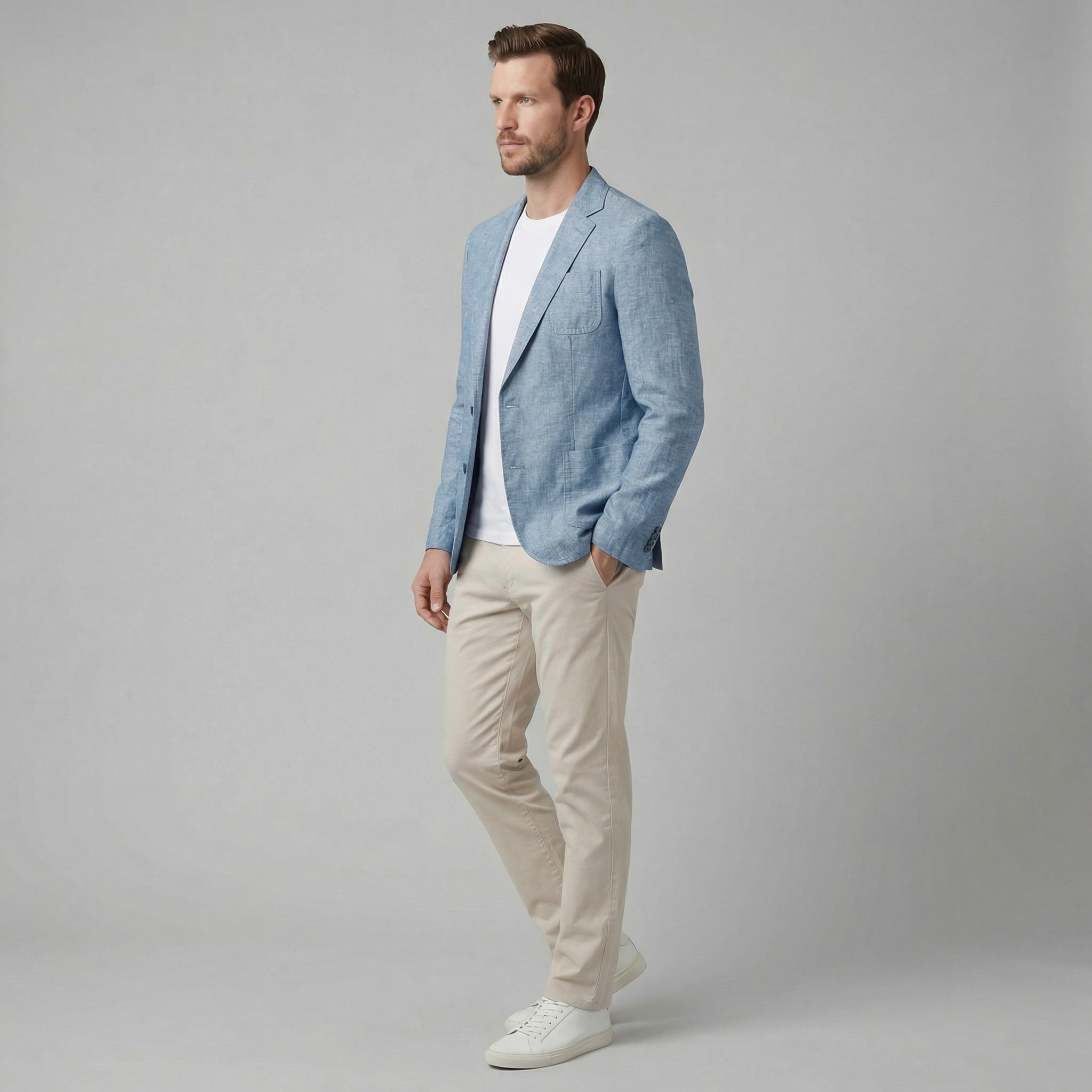 JAMES™ | Men's Two-Button Linen Blazer