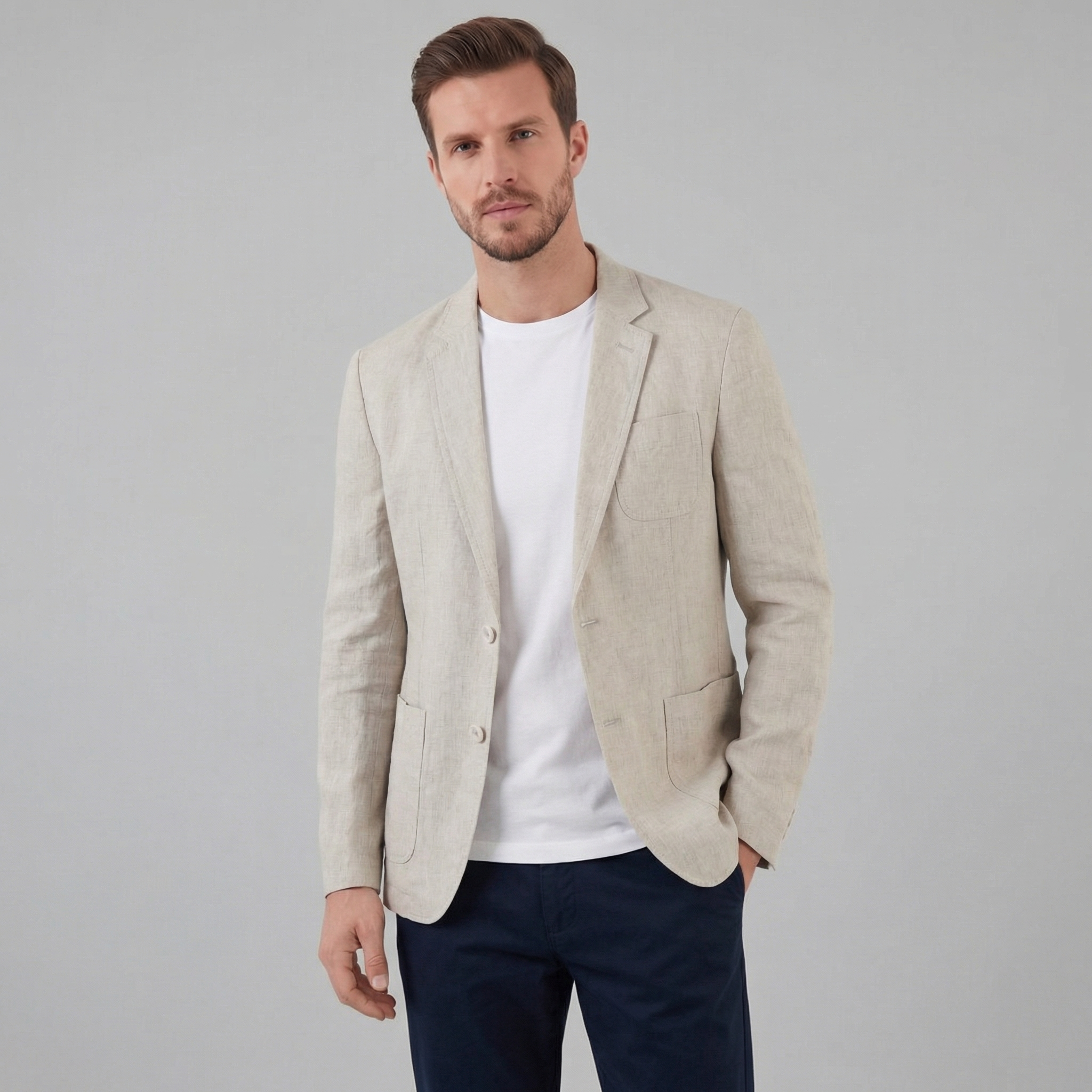 JAMES™ | Men's Two-Button Linen Blazer