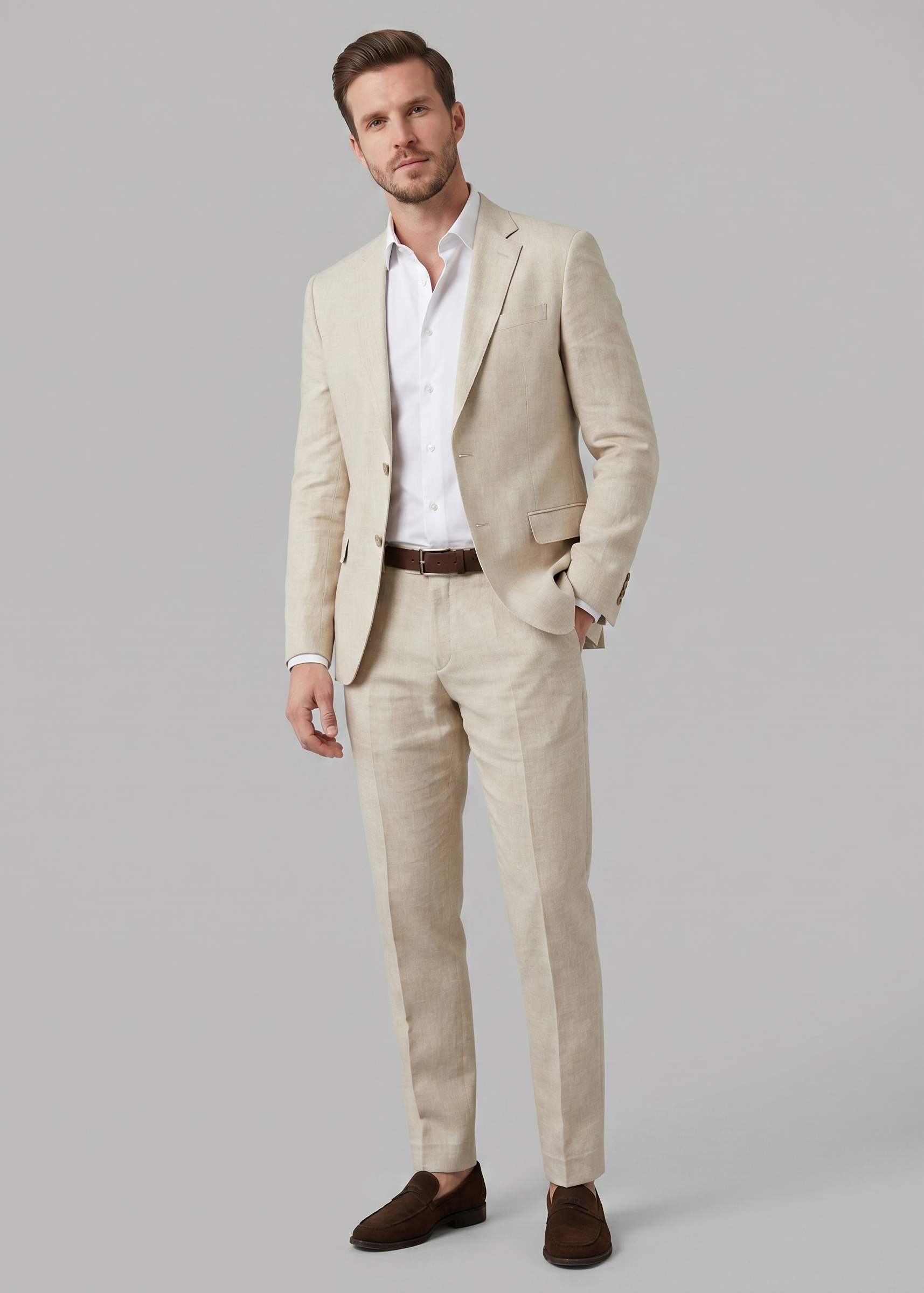 JAMES™ | Men's Linen Blend Two-Piece Suit