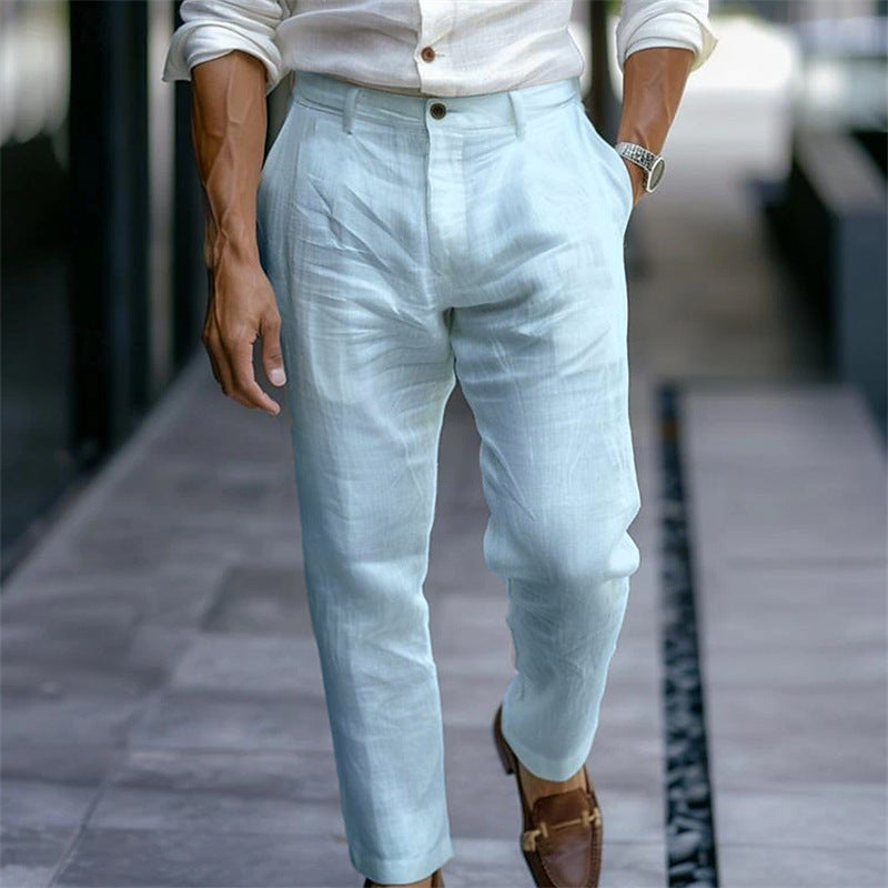 JAMES™ | Men's Pleated Linen Trousers